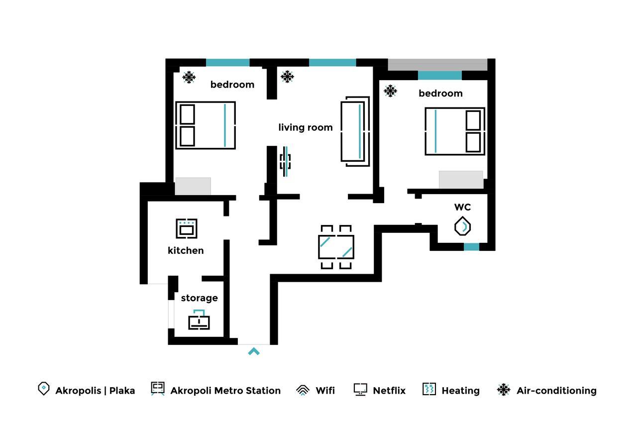 Acropolis Heart 2Bd Apartment In Plaka By Upstreet Atene Esterno foto